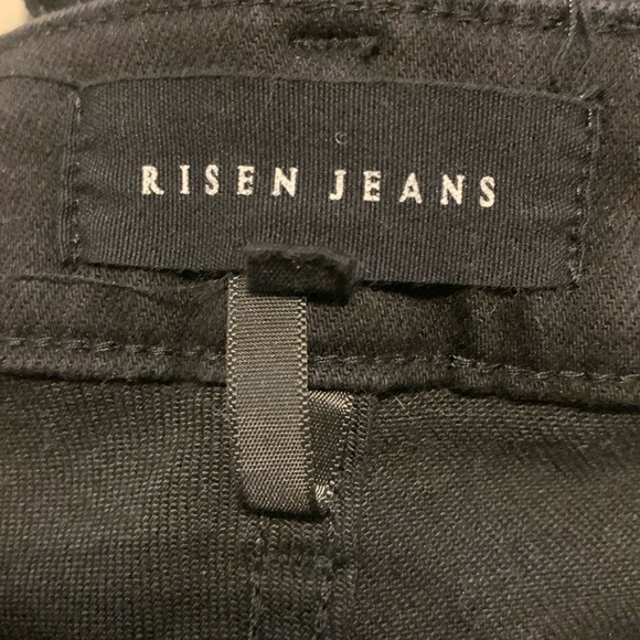 Risen‎ jeans black distressed bling bling size 13/31 high waisted raw ham party - Picture 3 of 16